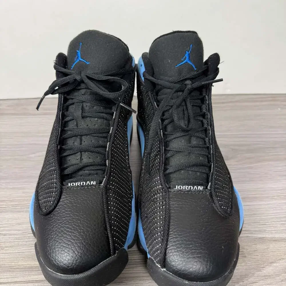 Air Jordan 13 Retro‎ 'Black University Blue' Sneakers 310004-004 Sz 10